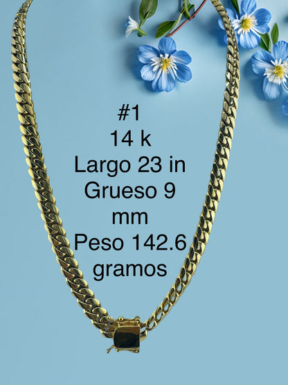 Cadena para hombres, pulseras, eslabon cubano o Cuban Link, oro de 14k. - TU ORO LLC