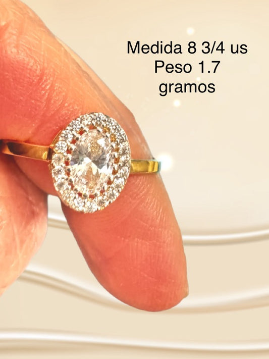 Anillos de oro  para mujer 14k, color amarillo, con piedra, y original - TU ORO LLC