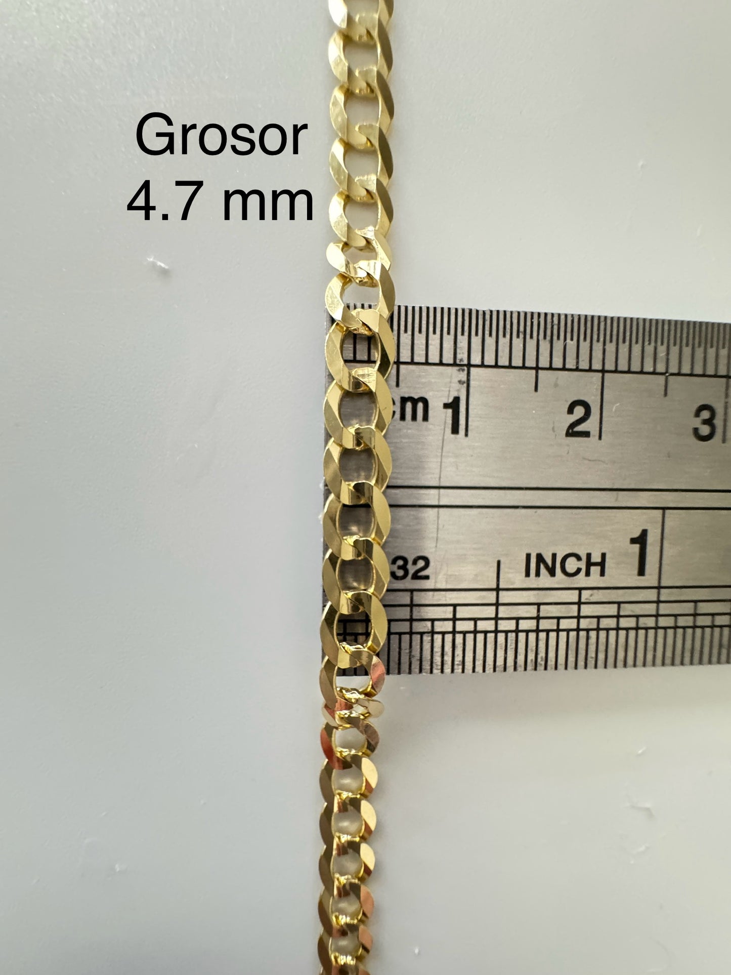 Cadenas, 4.7 mm de grueso, largo  20, 22, 24, 26  inches, de oro 14k. - TU ORO LLC