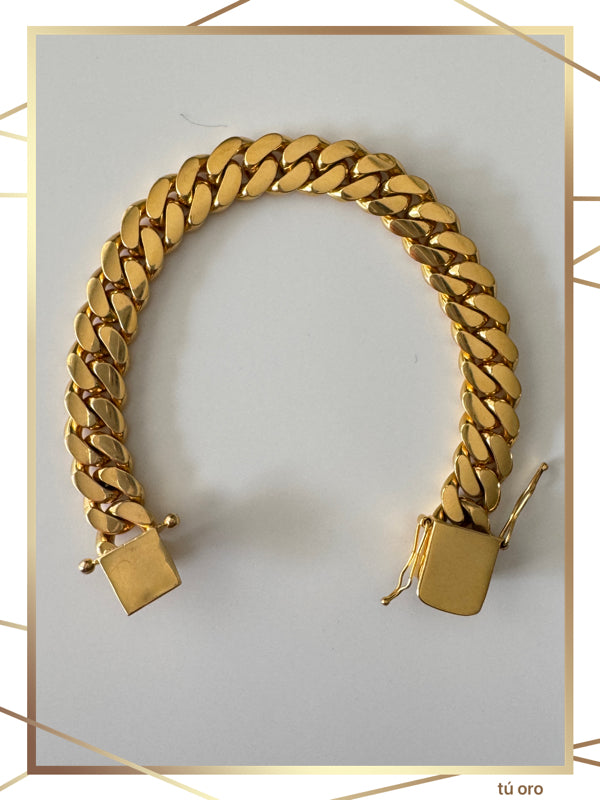 Cadena para hombres, pulseras, eslabon cubano o Cuban Link, oro de 14k. - TU ORO LLC