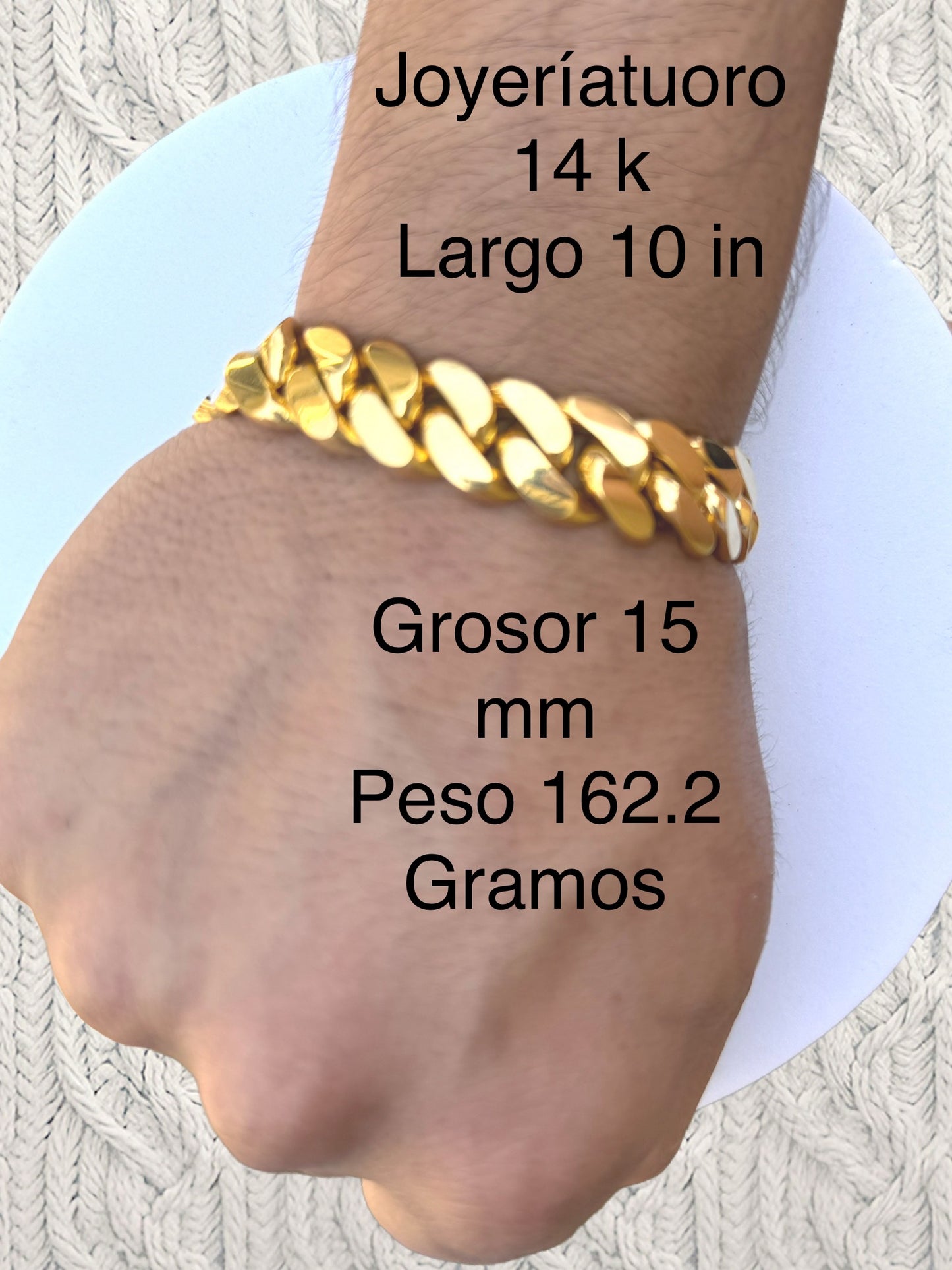 Cadena para hombres, pulseras, eslabon cubano o Cuban Link, oro de 14k. - TU ORO LLC