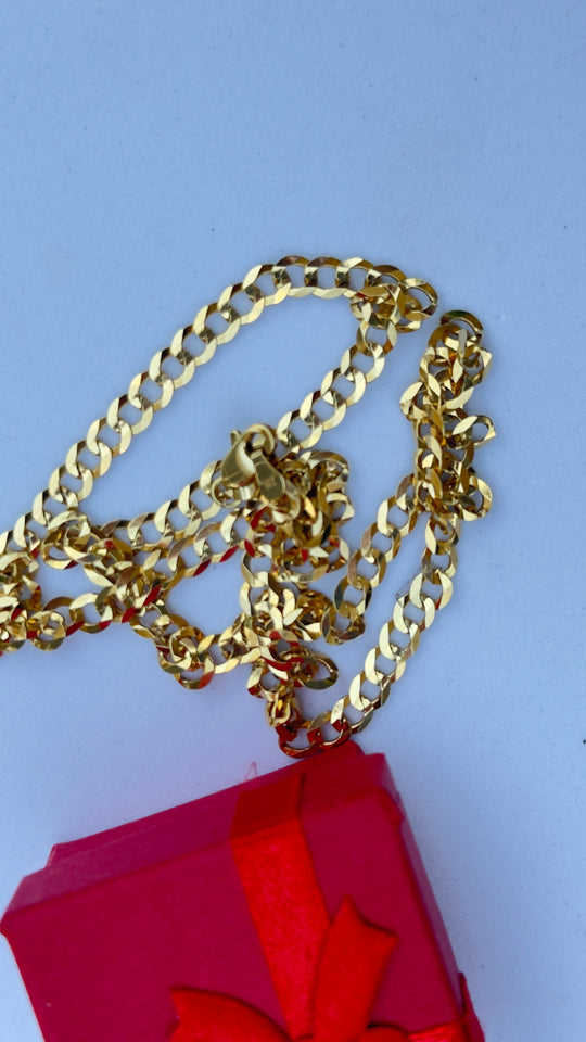 Cadenas, 4.7 mm de grueso, largo  20, 22, 24, 26  inches, de oro 14k.